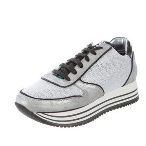 Womens P448 Silver White You Can Surf Later Platform Sneakers 38 US/7.5 - 8